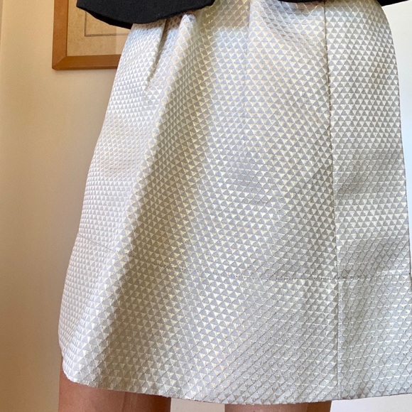 Gold Ganni Anthropologie Brocade Mini Skirt - Picture 12 of 16